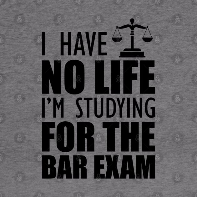 Bar Exam Taker - I have no life I'm studying for the bar exam by KC Happy Shop